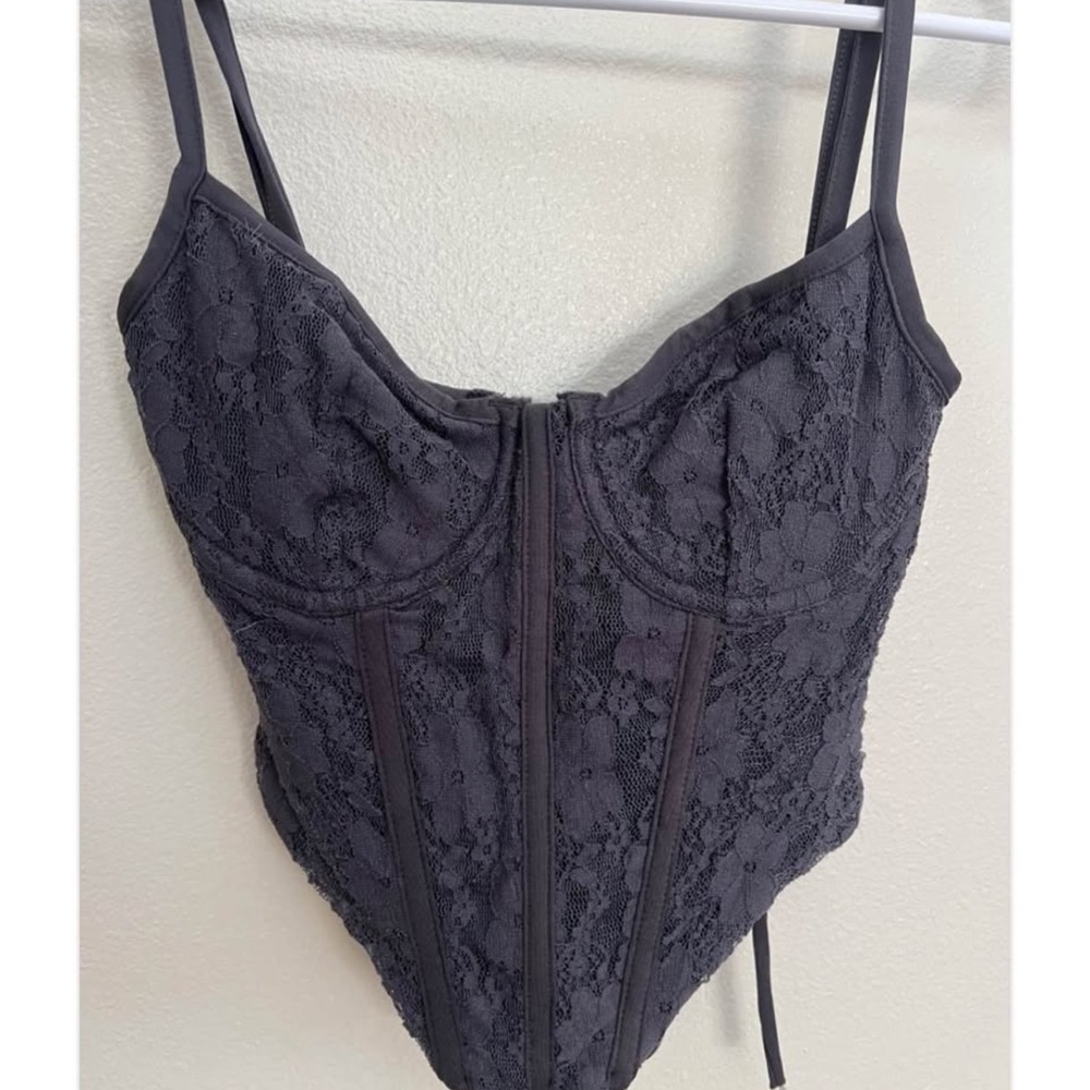 Chic Black Lace Corset Top